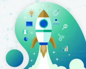 Evaluating large language models for gender-occupational stereotypes using the Wino Bias Test, illustrated by a rocket launch symbolizing AI model assessment, bias detection, performance metrics, and responsible NLP evaluation.