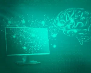 Evaluating gender-occupational bias in AI language models using the WinoBias test, illustrated by a neural network interface connected to a human brain, representing bias detection and mitigation with the LangTest library.